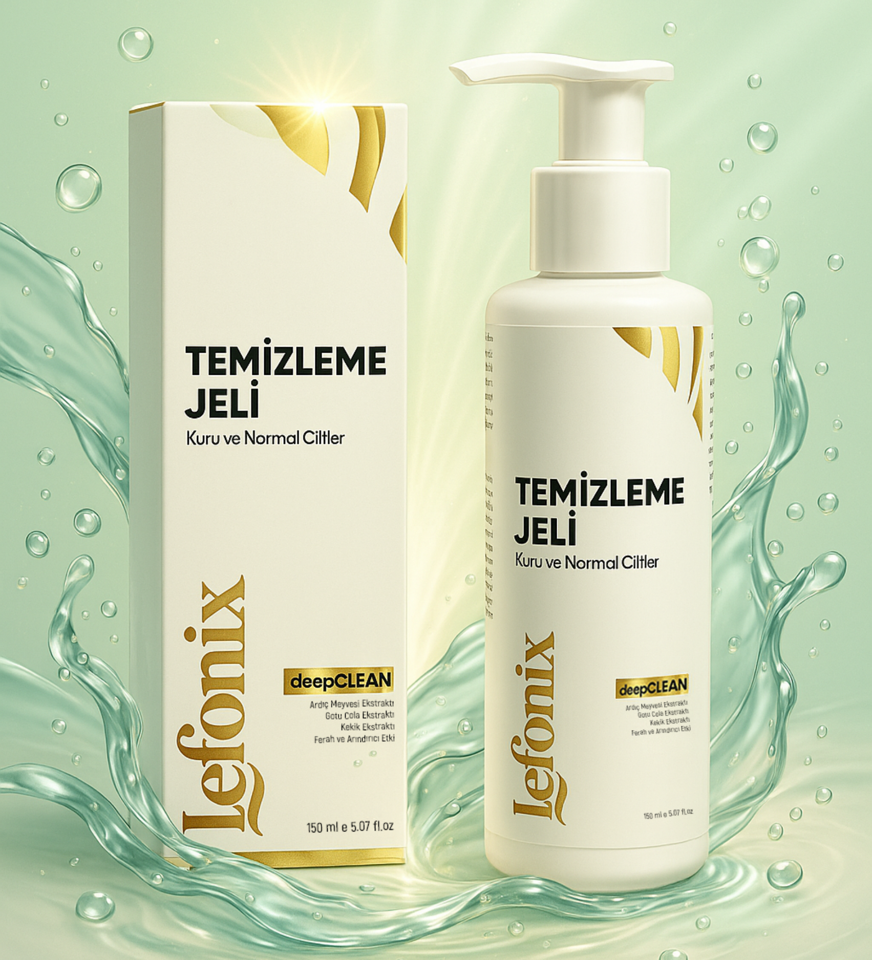 LEOFNİX KURU VE NORMAL CİLTLER TEMİZLEME JELİ